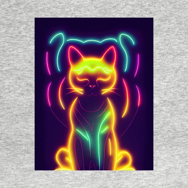 cat halloween neon by ComicsFactory